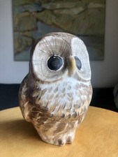 Marcel Guillot, Chouette En Céramique, Vintage, H 13,5 cm, Saut De Matière