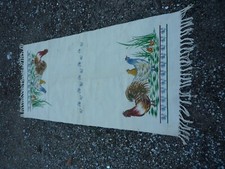 Tapis tissé main/carpette/descente de lit/moderniste/design, décoré poule,coq