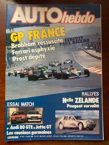 Auto hebdo 1985 - 11/07/1985;, gp