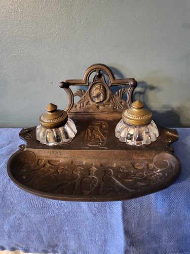 Encrier fonte bronze - encrier, /