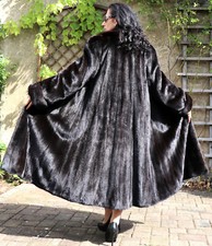 Manteau En Vison Saga Superb Manteau En Fourrure Swinger Femme Sombre Naturel