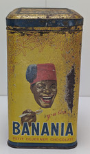 Ancienne boite en fer YABON BANANIA petit déjeuner chocolaté