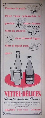 Publicité 1957 vittel delices - publicitÉ,
