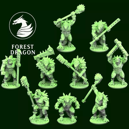 Hommes lézards guerriers - hommes,