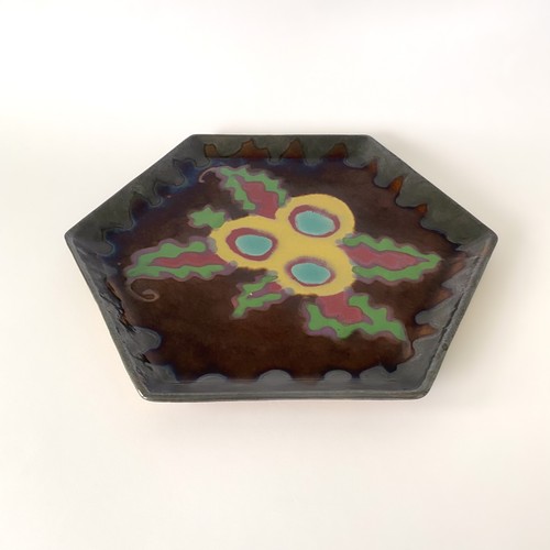 Plat art déco hexagonal - art,