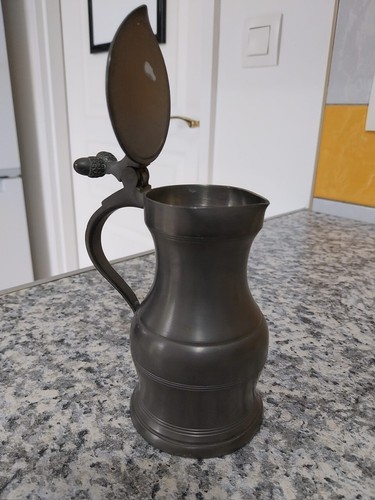 Pot étain estampillé reival - pot,