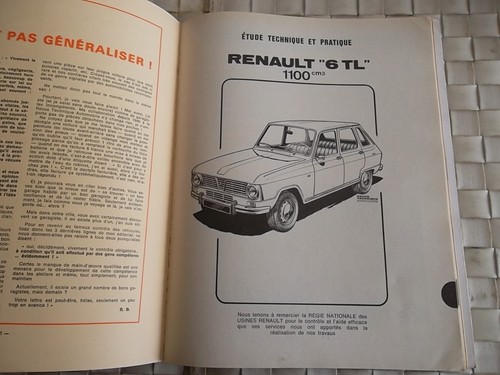 Revue technique renault - technique, tl