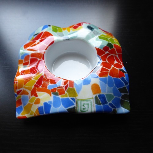 Bougeoir gaudi porcelaine art - gaudi,