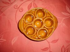 LOT DE 2 PLATS A ESCARGOTS POELONS CERAMIQUE VERNISSEE