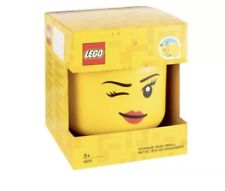 LEGO tête de boîte de rangement taille S  jaune env 20 cm