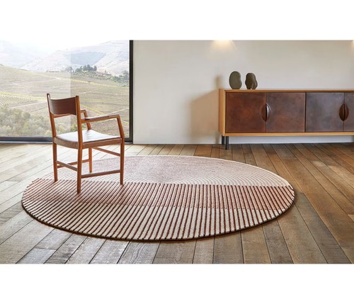 Tapis rond design touffeté - , à