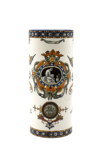 Gien vase rouleau - , décor