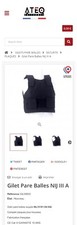Gilet Pare Balles NIJ III A