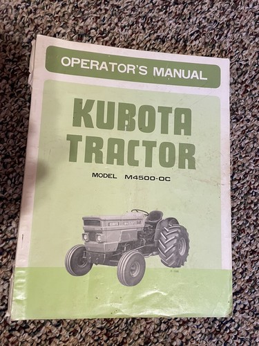 Kubota m4500 tractor operators - tractor,