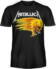 T-Shirt Metallica Adulte FLAMING SKULL Coton Officiel ORIGINAL