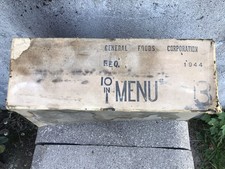 Carton ration 10 in 1 MENU US WW2