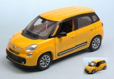 Miniature Voiture Auto 1:32 Fiat 500L 500 Jaune Modélisme Da Véhicules Diecast