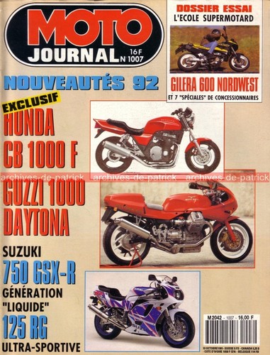 Moto journal 1007 essai gilera - journal,