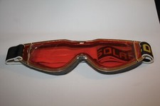 Masque/lunette SKI "Adulte", "SOLAR" France, Argenté /rouge, vintage 70'/80'