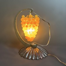 Lampe en verre de Murano en forme de raisin vintage jaune 30 cm vase en forme...