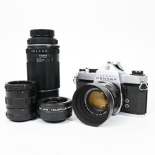 Asahi Pentax Spotmatic SP / Super Takumar 50mm F1.4 200mm F4 Teleplus 2X Tubes