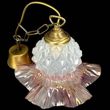 Applique baladeuse suspension Tulipe « Florette » vintage verre rétro original