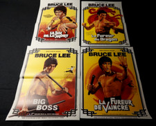 bruce lee  JEU DE LA MORT / BIG BOSS LA FUREUR DU DRAGON les 4 affiches cinema µ