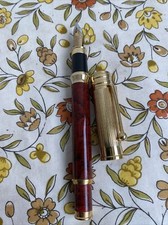 Ancien Stylo Plume Rouge Plume Iridium Point Germany Écriture 
