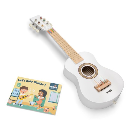 Guitare jouet blanche en - jouet,