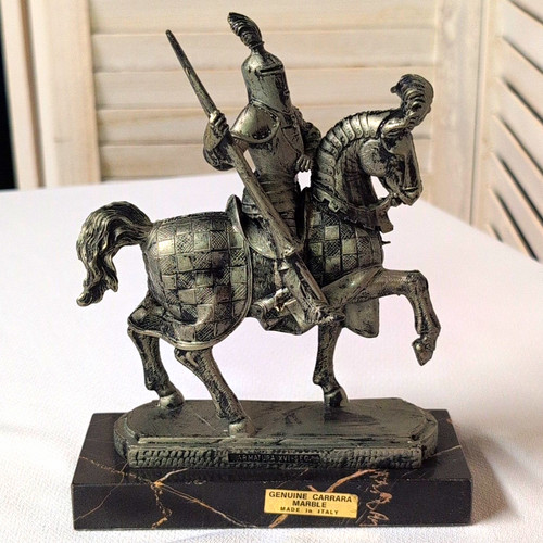 Silver tone medieval knight - knight, on