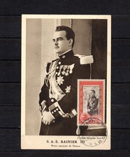 Carte Maximum 1er jour Monaco  1950 Prince Rainier III