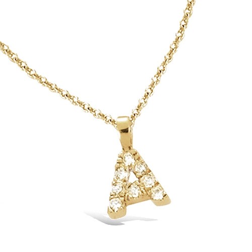 Collier pendentif alphabet - collier,