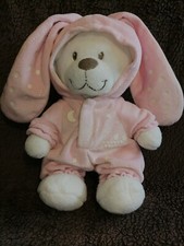 Doudou  ours jblanc déguisé en lapin Rose Nicotoy Simba toys Kiabi Etat Neuf