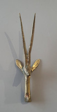 STATUETTE TETE ANTILOPE BRONZE