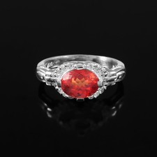 Bague Saphir Padparadscha 925