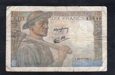 Un billet de 10 Francs Mineur