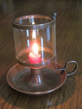 Ancien bougeoir cuivre photophore rat de cave