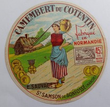 Etiquette ancienne camembert