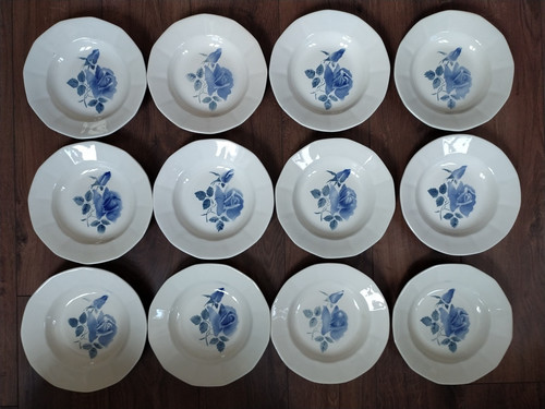 Assiettes creuses digoin - assiettes,