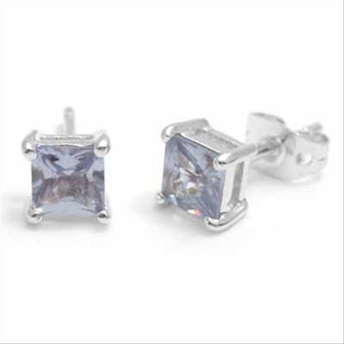 Argent sterling carré lavande - argent,