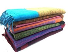 De Luxe Éthique Tibétain Yack Laine Châle Hippie Funky Festival Voyage Drap n370