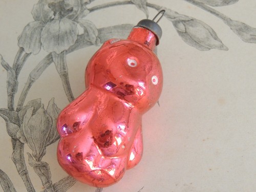 Ancienne boule noel - ancienne, ourson
