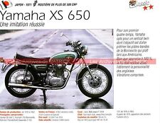 YAMAHA XS 650  ( XS650 XS1 XS2 ) 1971 Fiche Moto 000261