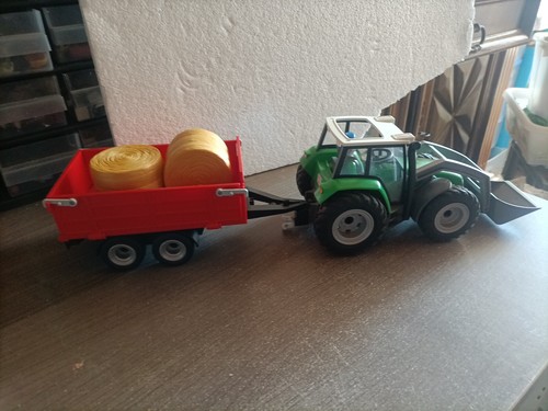 Playmobil tracteur vert avec - tracteur,