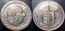 Charles de Gaulle - médaille 1970 PATRIAM SERVANDO VICTORIAM TULIT argent pur !