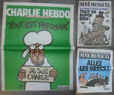 LOT 3 JOURNAUX - 2 SINÉ MENSUEL - CHARLIE HEBDO n°1178 H (L11109) 2015