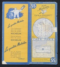 Carte MICHELIN 55 CAEN PARIS