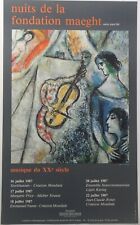 Marc CHAGALL (d'ap.), Nuits de la Fondation Maeght, 1987. Affiche originale
