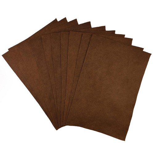 Feutrine marron feuilles - marron, 10