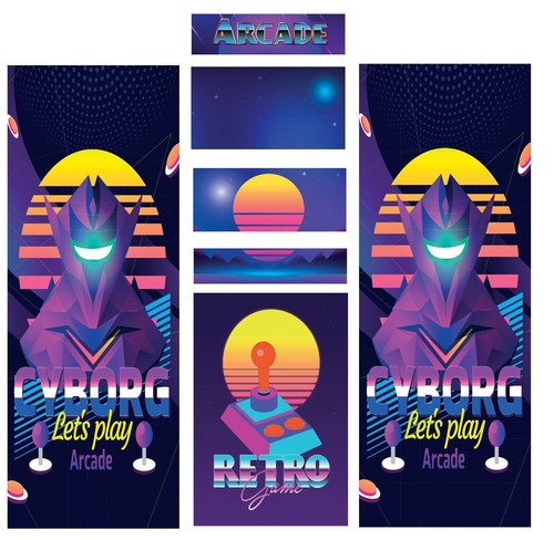 Stickers retro arcade